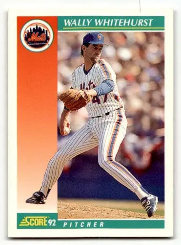 1992 Score #299 Wally Whitehurst New York Mets Baseball Cards EX/NM ID:60478 - Baseball Card Single