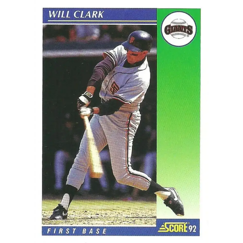 1992 Score #3 Will Clark NM-MT San Francisco Giants Baseball Card - Baseball Card Single