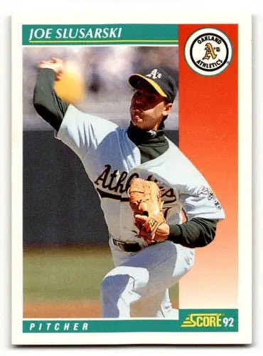 1992 Score #309 Joe Slusarski Oakland Athletics Baseball Cards EX/NM ID:58568 - Baseball Card Single