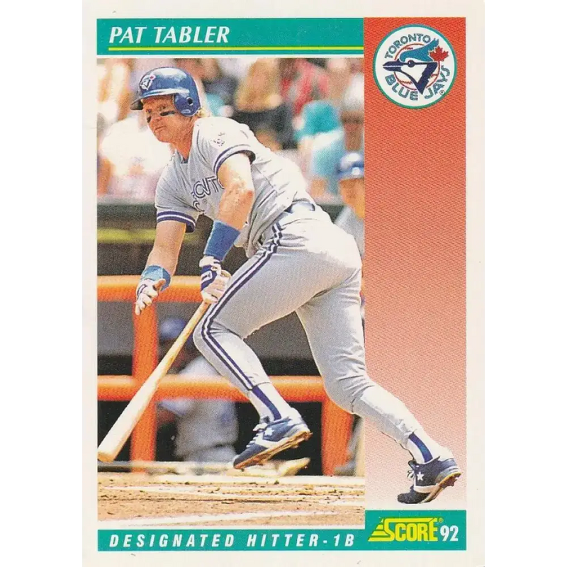 1992 Score #312 Pat Tabler NM-MT Toronto Blue Jays Baseball Card - Baseball Card Single