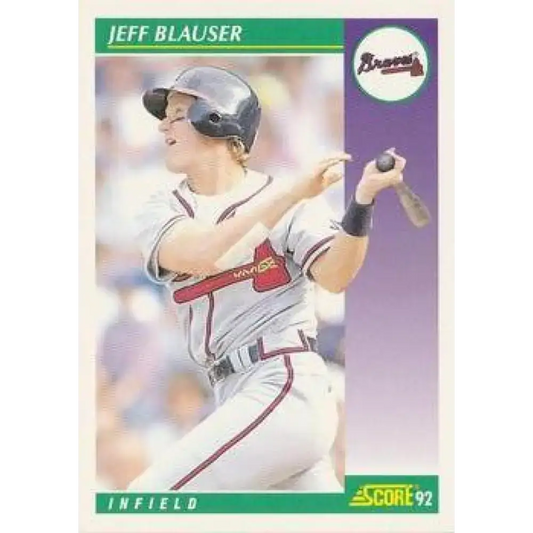 1992 Score #362 Jeff Blauser NM-MT Atlanta Braves Baseball Card - Baseball Card Single