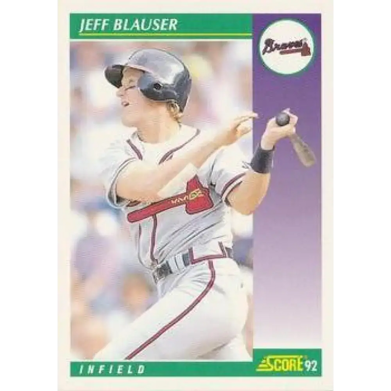 1992 Score #362 Jeff Blauser NM-MT Atlanta Braves Baseball Card - Baseball Card Single