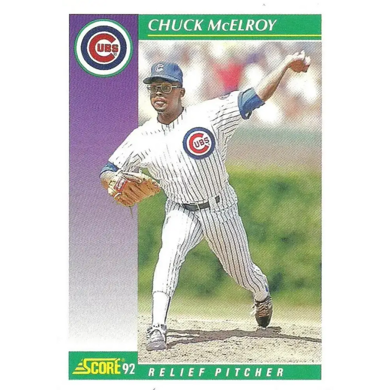 1992 Score #366 Chuck McElroy NM-MT Chicago Cubs Baseball Card - Baseball Card Single