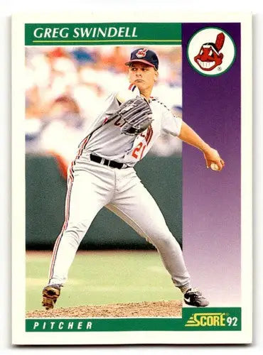1992 Score #371 Greg Swindell Cleveland Indians Baseball Cards EX/NM ID:58560 - Baseball Card Single