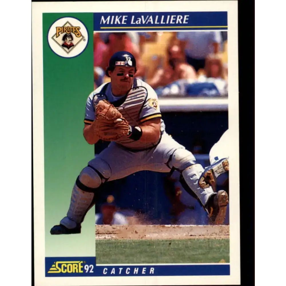 1992 Score #38 Mike LaValliere NM-MT Pittsburgh Pirates Baseball Card - Baseball Card Single