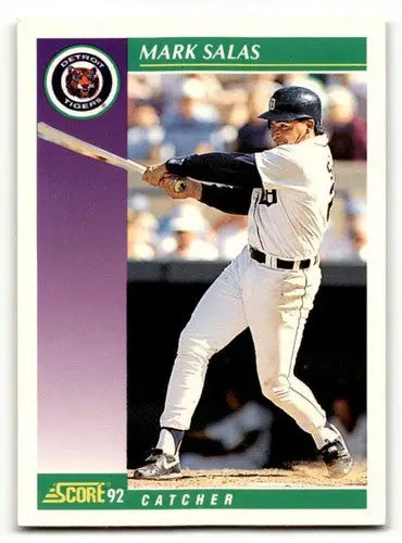 1992 Score #394 Mark Salas Detroit Tigers Baseball Cards EX/NM ID:60452 - Baseball Card Single