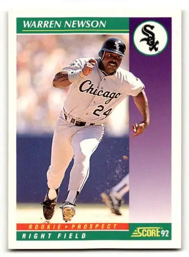 1992 Score #398 Warren Newson Chicago White Sox Baseball Cards EX/NM ID:58555 - Baseball Card Single
