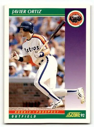 Javier Ortiz Houston Astros baseball card from 1992 Score series EX/NM ID 55114