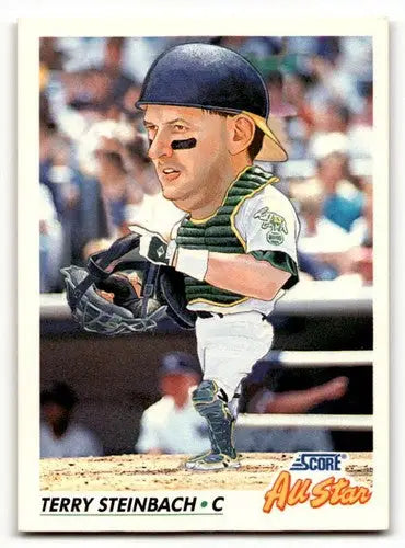 1992 Score #440 Terry Steinbach Oakland Athletics Baseball Cards EX/ ID:60459 - Baseball Card Single