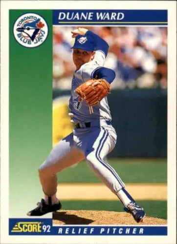 1992 Score #48 Duane Ward baseball card with original gloss featuring Blue Jays pitcher