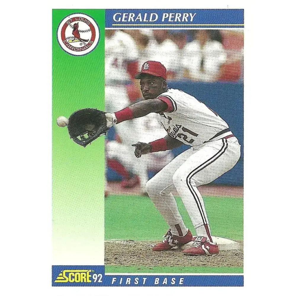 1992 Score #491 Gerald Perry NM-MT St. Louis Cardinals Baseball Card - Baseball Card Single