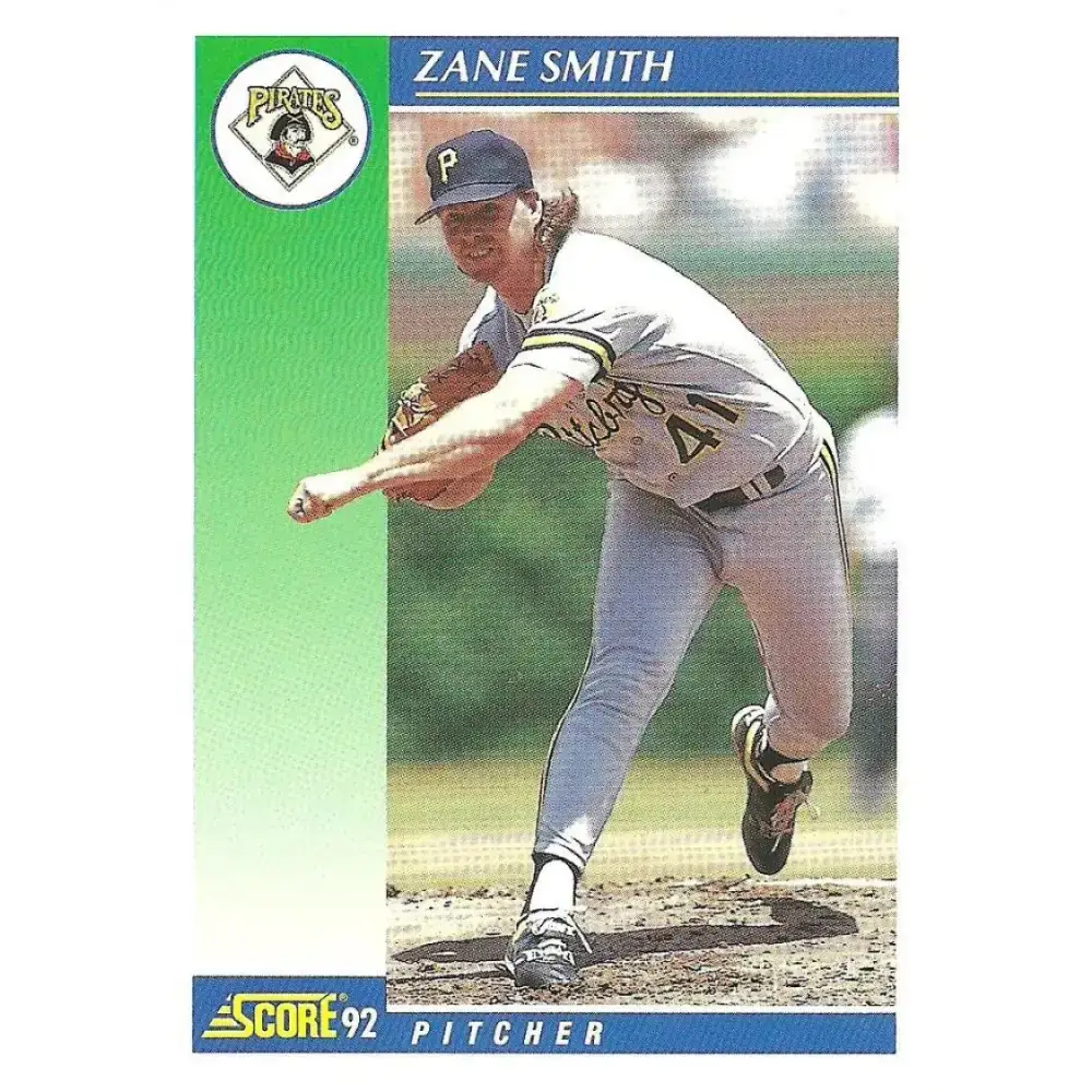 1992 Score #493 Zane Smith NM-MT Pittsburgh Pirates Baseball Card - Baseball Card Single