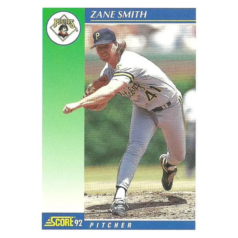 1992 Score #493 Zane Smith NM-MT Pittsburgh Pirates Baseball Card - Baseball Card Single