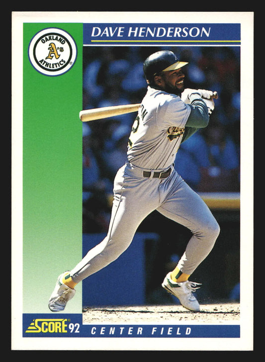 1992 Score #5 Dave Henderson Oakland Athletics - Baseball Card Single