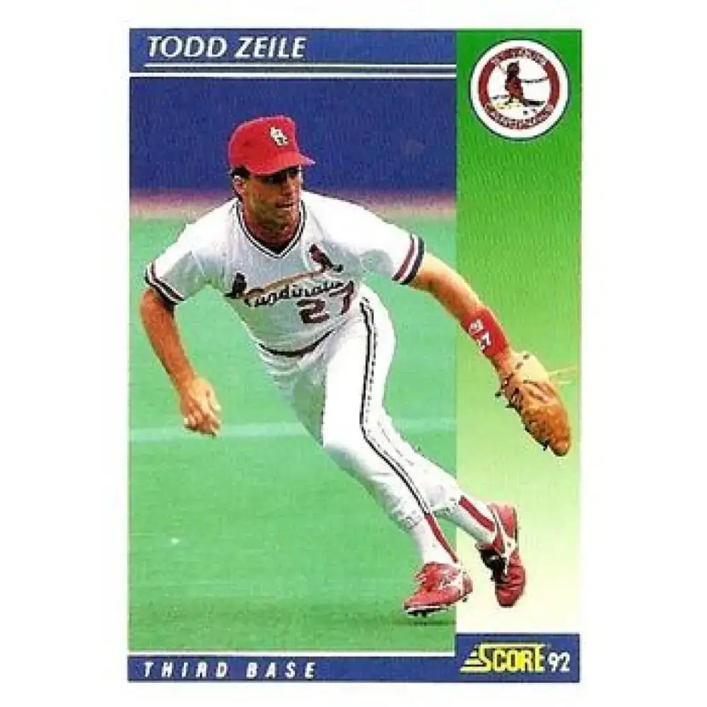 1992 Score #52 Todd Zeile NM-MT St. Louis Cardinals Baseball Card - Baseball Card Single