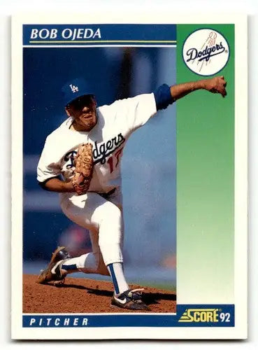 1992 Score Bob Ojeda Los Angeles Dodgers baseball card for Ojeda Los Angeles collection