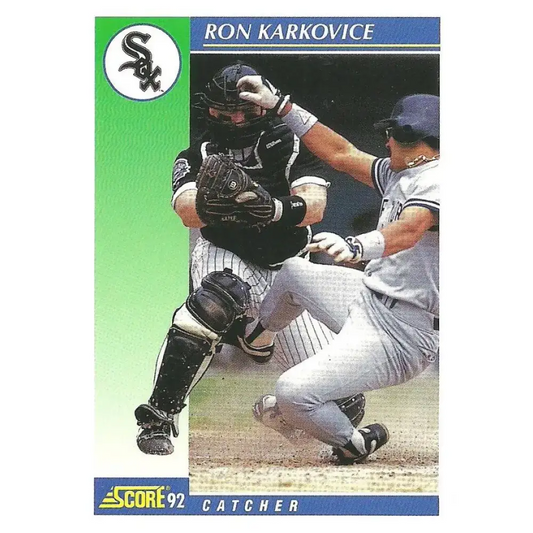 1992 Score #532 Ron Karkovice NM-MT Chicago White Sox Baseball Card - Baseball Card Single