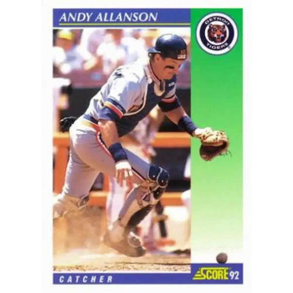 1992 Score #537 Andy Allanson NM-MT Detroit Tigers Baseball Card - Baseball Card Single