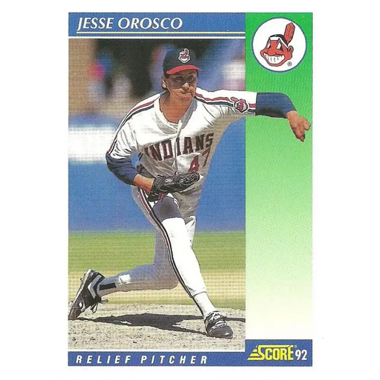 1992 Score #547 Jesse Orosco NM-MT Cleveland Indians Baseball Card - Baseball Card Single