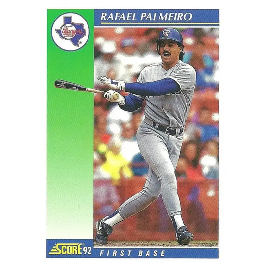 1992 Score #55 Rafael Palmeiro NM-MT Texas Rangers Baseball Card - Baseball Card Single
