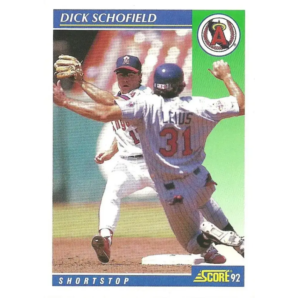 1992 Score #552 Dick Schofield NM-MT California Angels Baseball Card - Baseball Card Single
