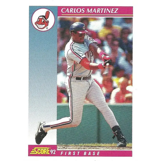 1992 Score #593 Carlos Martinez NM-MT Cleveland Indians Baseball Card - Baseball Card Single