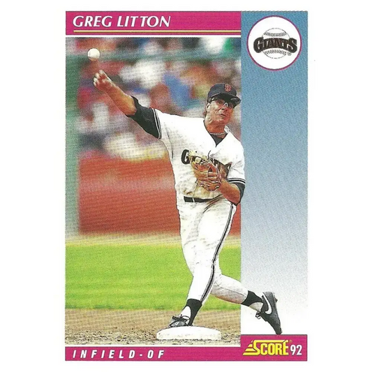 1992 Score #603 Greg Litton NM-MT San Francisco Giants Baseball Card - Baseball Card Single