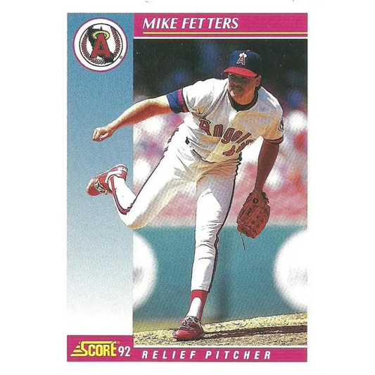 1992 Score #606 Mike Fetters NM-MT California Angels Baseball Card - Baseball Card Single