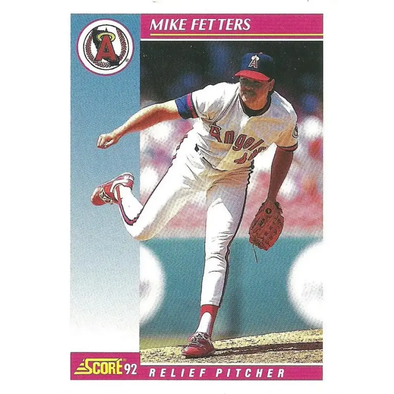 1992 Score #606 Mike Fetters NM-MT California Angels Baseball Card - Baseball Card Single