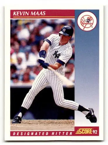 1992 Score #613 Kevin Maas New York Yankees Baseball Cards EX/NM ID:58556 - Baseball Card Single