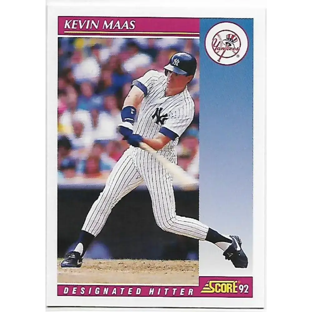 1992 Score #613 Kevin Maas NM-MT New York Yankees Baseball Card - Baseball Card Single