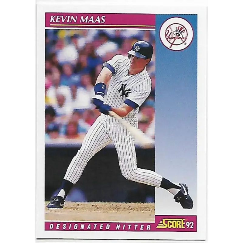 1992 Score #613 Kevin Maas NM-MT New York Yankees Baseball Card - Baseball Card Single