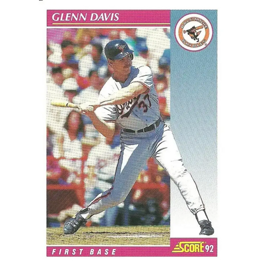 1992 Score #615 Glenn Davis NM-MT Baltimore Orioles Baseball Card - Baseball Card Single