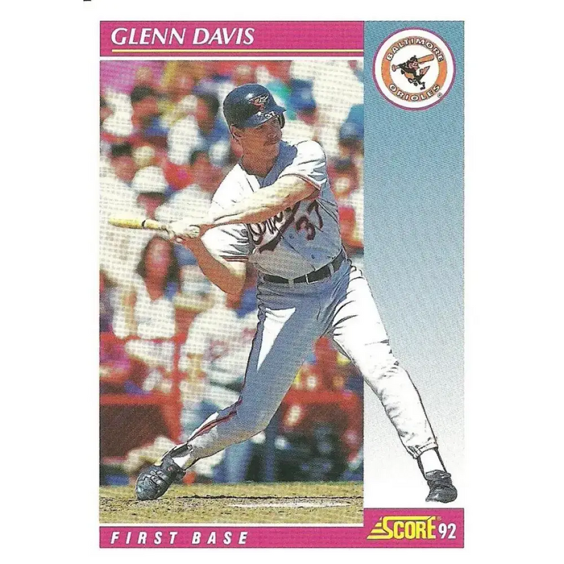 1992 Score #615 Glenn Davis NM-MT Baltimore Orioles Baseball Card - Baseball Card Single