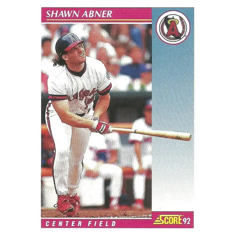 1992 Score #616 Shawn Abner NM-MT California Angels Baseball Card - Baseball Card Single