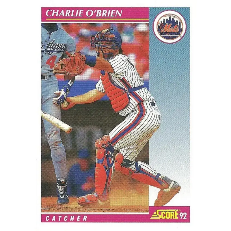 1992 Score #621 Charlie O’Brien NM-MT New York Mets Baseball Card - Baseball Card Single