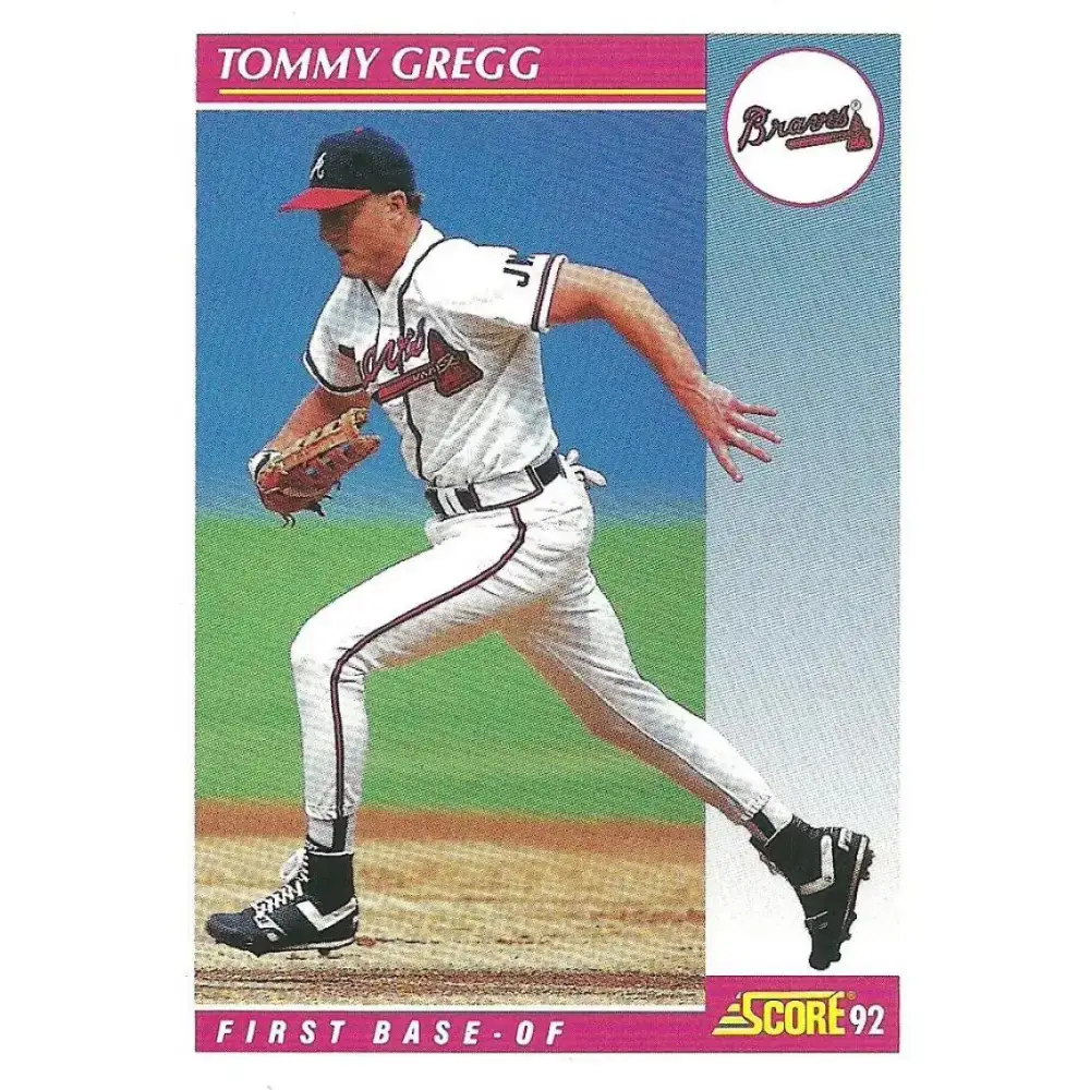 1992 Score #623 Tommy Gregg NM-MT Atlanta Braves Baseball Card - Baseball Card Single