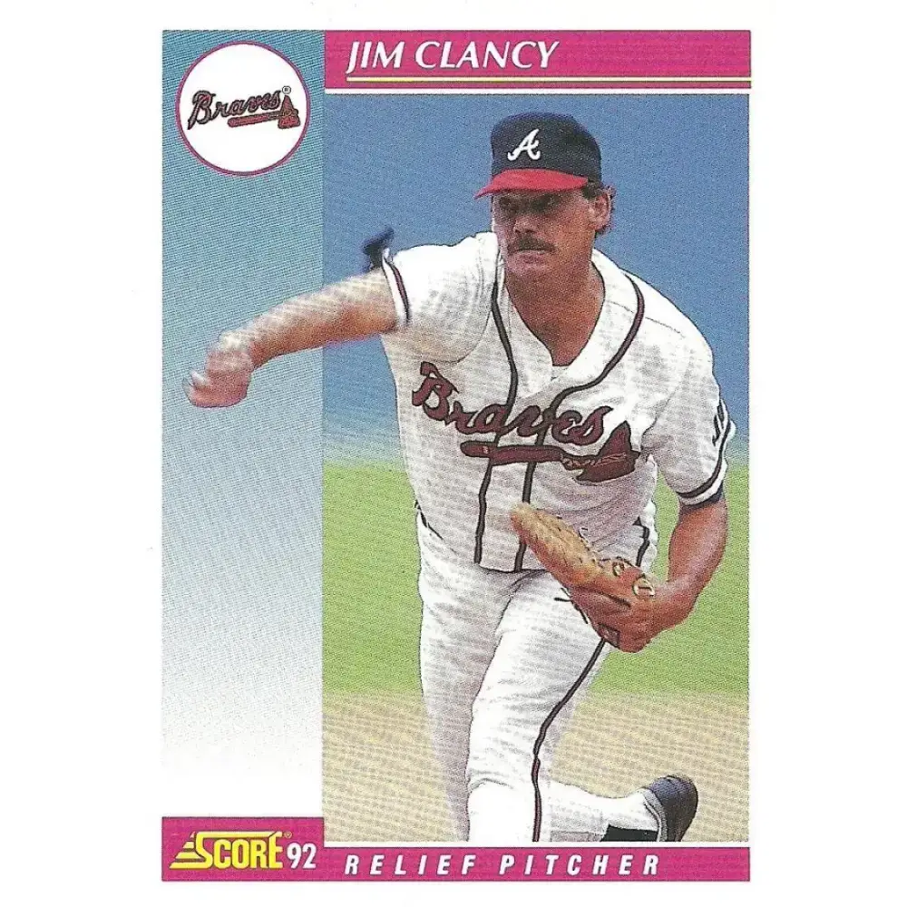 1992 Score #627 Jim Clancy NM-MT Atlanta Braves Baseball Card - Baseball Card Single