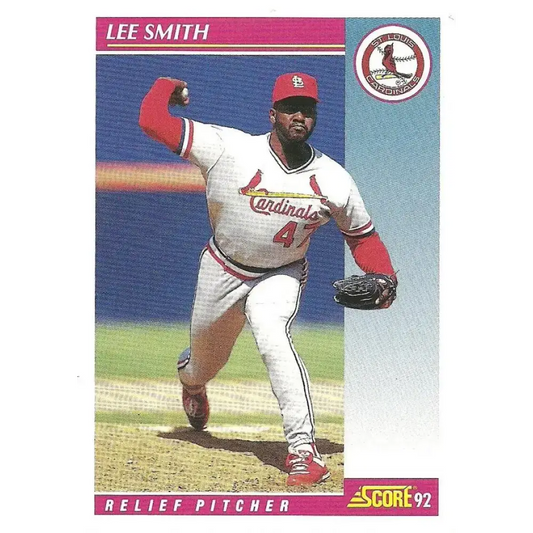 1992 Score #630 Lee Smith NM-MT St. Louis Cardinals Baseball Card - Baseball Card Single