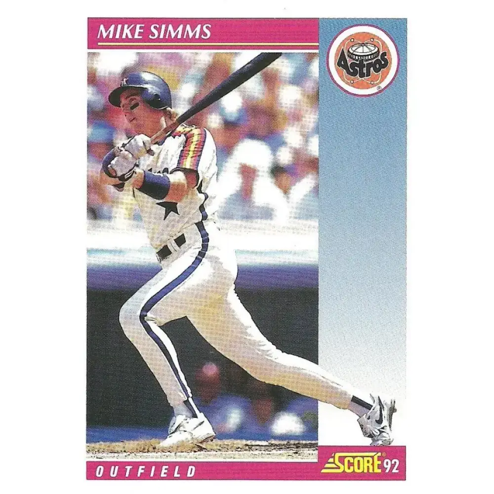 1992 Score #632 Mike Simms NM-MT Houston Astros Baseball Card - Baseball Card Single