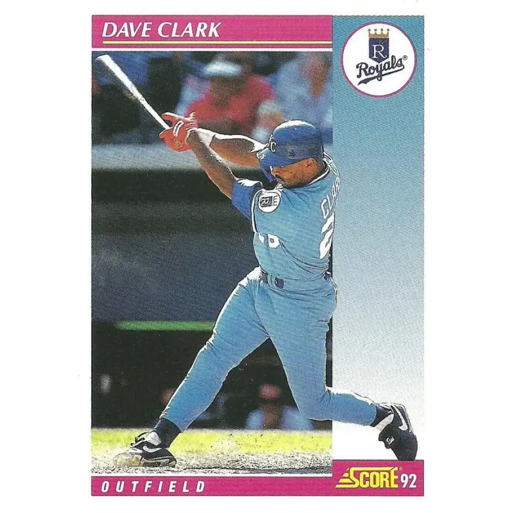 1992 Score #657 Dave Clark NM-MT Kansas City Royals Baseball Card - Baseball Card Single