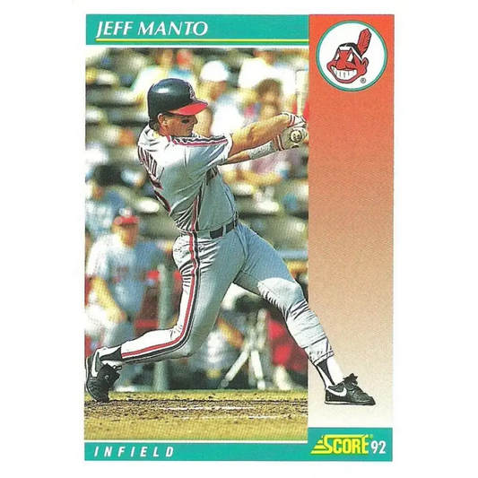 1992 Score #666 Jeff Manto NM-MT Cleveland Indians Baseball Card - Baseball Card Single