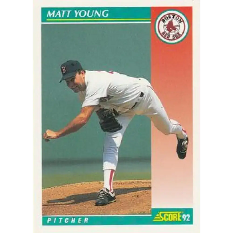 1992 Score #668 Matt Young NM-MT Boston Red Sox Baseball Card - Baseball Card Single