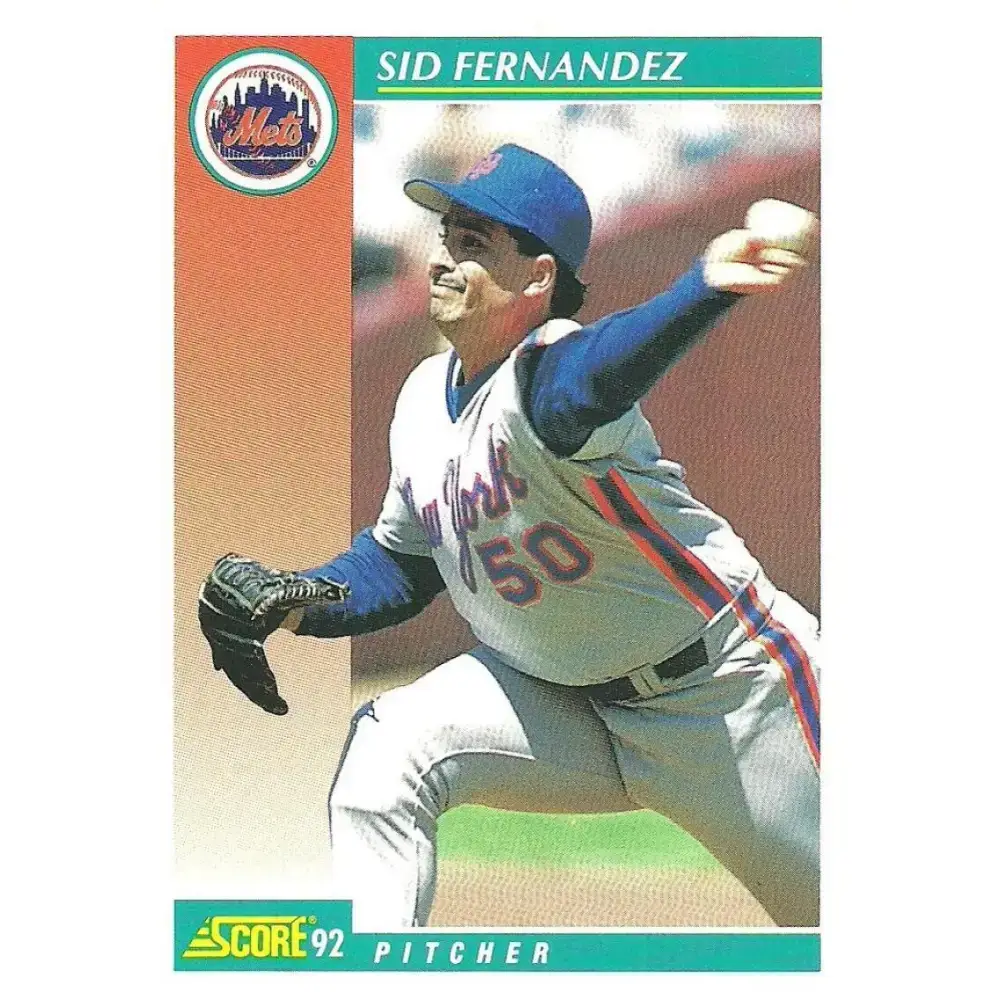 1992 Score #675 Sid Fernandez NM-MT New York Mets Baseball Card - Baseball Card Single