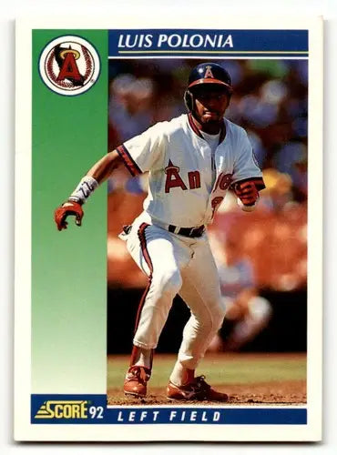 1992 Score #68 Luis Polonia California Angels Baseball Cards EX/NM ID:60467 - Baseball Card Single