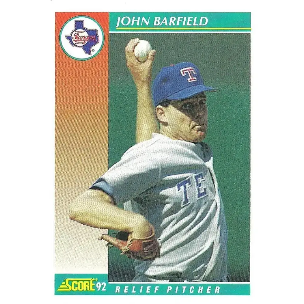 1992 Score #683 John Barfield NM-MT Texas Rangers Baseball Card - Baseball Card Single