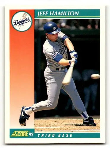 1992 Score #684 Jeff Hamilton Los Angeles Dodgers Baseball Cards EX/ ID:58559 - Baseball Card Single
