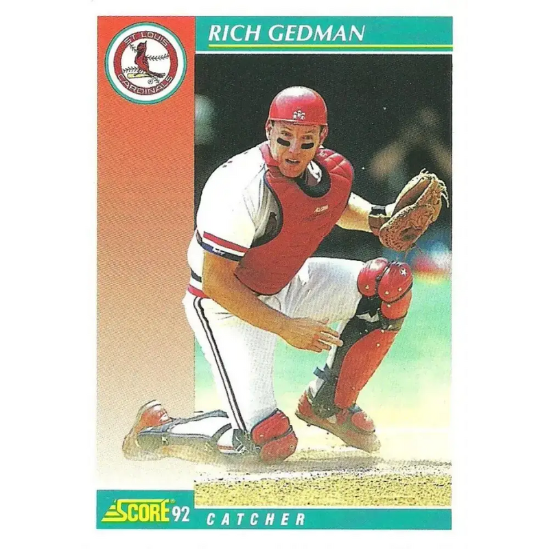1992 Score #689 Rich Gedman NM-MT St. Louis Cardinals Baseball Card - Baseball Card Single