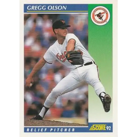 1992 Score #71 Gregg Olson NM-MT Baltimore Orioles Baseball Card - Baseball Card Single