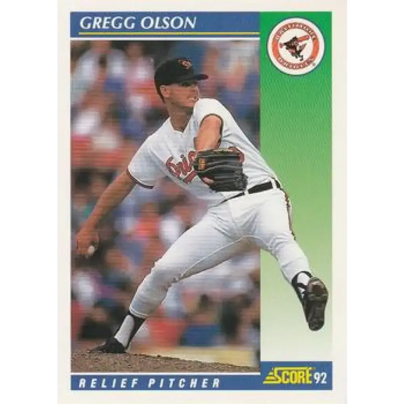 1992 Score #71 Gregg Olson NM-MT Baltimore Orioles Baseball Card - Baseball Card Single
